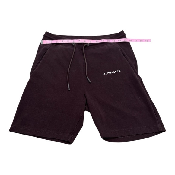 Alphalete Shorts dark plum color Stretch Waistband Drawstring waist mens size M - Picture 3 of 10